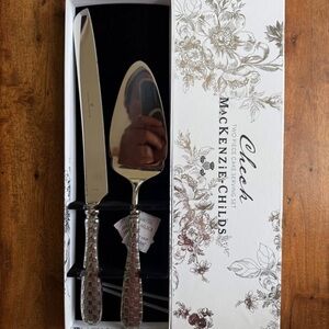 MacKenzie-Childs Stainless Steel Cake Serving Set